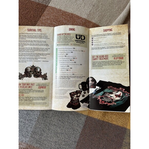Halloween Horror Nights Event Guide Map 2016 HHN 26 Universal Studios - Picture 3 of 5
